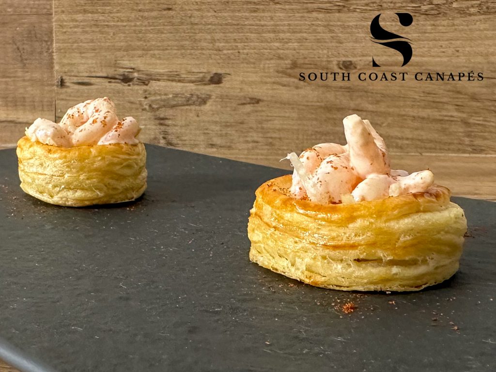 Prawn and marie rose sauce vol au vent