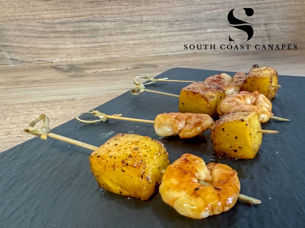 Prawn with charred szechuan pepper pineapple